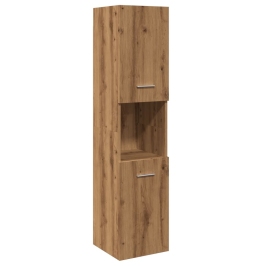 Armario pared baño madera ingeniería roble artisian 30x30x130cm