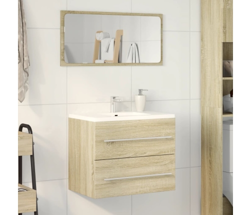 Armario para lavabo aglomerado roble Sonoma 60x38,5x48 cm