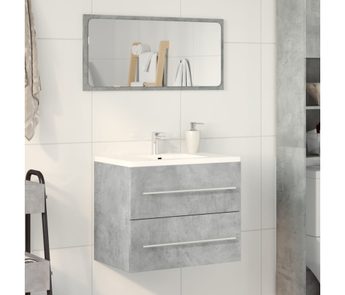 Armario para lavabo aglomerado gris hormigón 60x38,5x48 cm