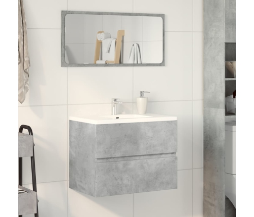 Mueble de baño madera de ingeniería gris hormigón 60x38,5x45 cm