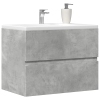 Mueble de baño madera de ingeniería gris hormigón 60x38,5x45 cm