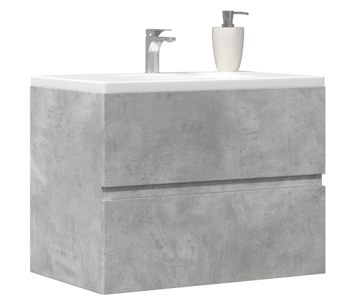 Mueble de baño madera de ingeniería gris hormigón 60x38,5x45 cm