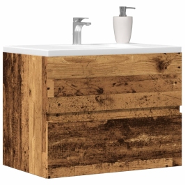 Mueble de baño madera de ingeniería envejecida 60x38,5x45 cm