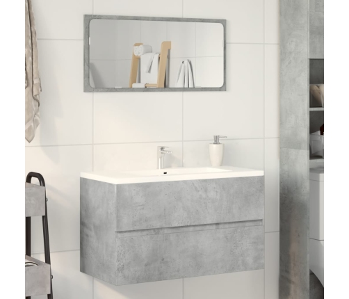 Armario pared baño madera ingeniería gris hormigón 80x38,5x45cm