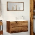 Armario pared baño madera ingeniería envejecida 80x38,5x45cm