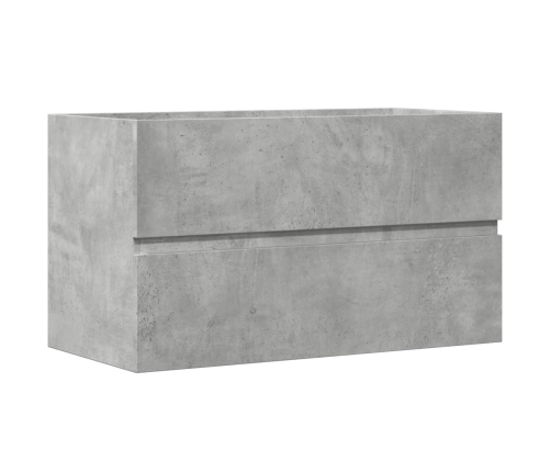 Armario para lavabo contrachapada gris hormigón 90x38,5x45 cm