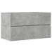 Armario para lavabo contrachapada gris hormigón 90x38,5x45 cm