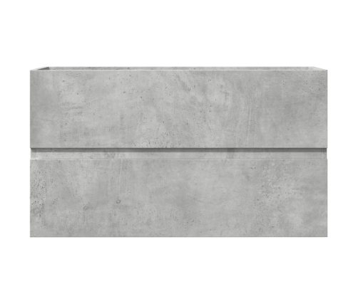 Armario para lavabo contrachapada gris hormigón 90x38,5x45 cm