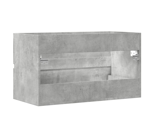 Armario para lavabo contrachapada gris hormigón 90x38,5x45 cm