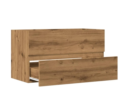 Mueble de lavabo madera ingeniería roble artisian 90x38,5x45 cm