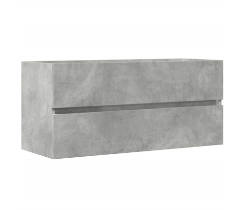 Armario para lavabo contrachapada gris hormigón 100x38,5x45 cm