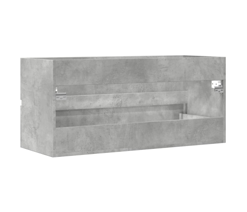 Armario para lavabo contrachapada gris hormigón 100x38,5x45 cm