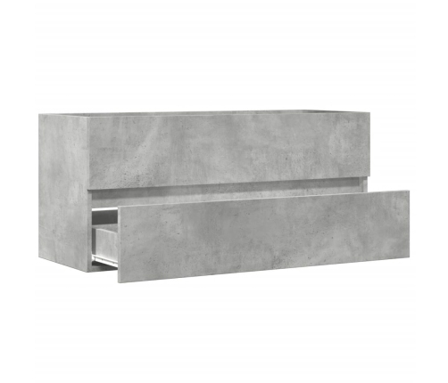 Armario para lavabo contrachapada gris hormigón 100x38,5x45 cm