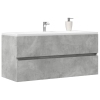 Armario para lavabo contrachapada gris hormigón 100x38,5x45 cm