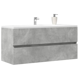 Armario para lavabo contrachapada gris hormigón 100x38,5x45 cm