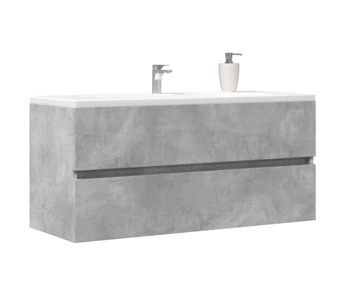 Armario para lavabo contrachapada gris hormigón 100x38,5x45 cm