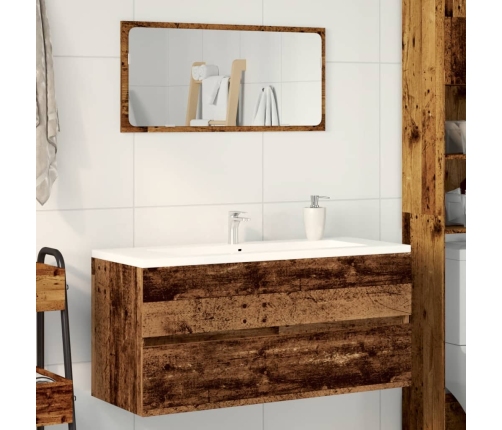 Armario para lavabo madera ingeniería envejecida 100x38,5x45 cm