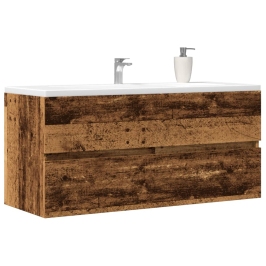 Armario para lavabo madera ingeniería envejecida 100x38,5x45 cm