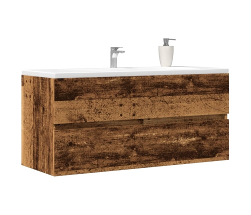 Armario para lavabo madera ingeniería envejecida 100x38,5x45 cm