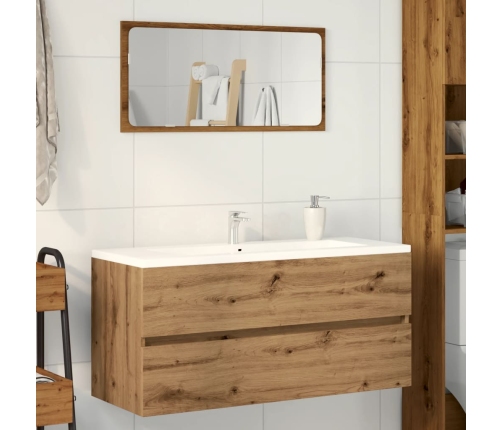 Armario lavabo madera ingeniería roble artisan 100x38,5x45 cm