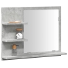 Espejo mueble de cuarto de baño gris hormigón 60x10,5x45 cm