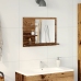 Espejo mueble de cuarto de baño madera envejecida 60x10,5x45 cm