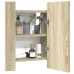 Espejo mueble de baño con luz LED roble Sonoma 40x12x45 cm