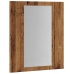 Armario de baño con espejo LED madera envejecida 40x12x45 cm