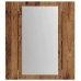 Armario de baño con espejo LED madera envejecida 40x12x45 cm