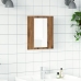 Armario de baño con espejo LED madera roble artisan 40x12x45 cm