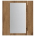 Armario de baño con espejo LED madera roble artisan 40x12x45 cm