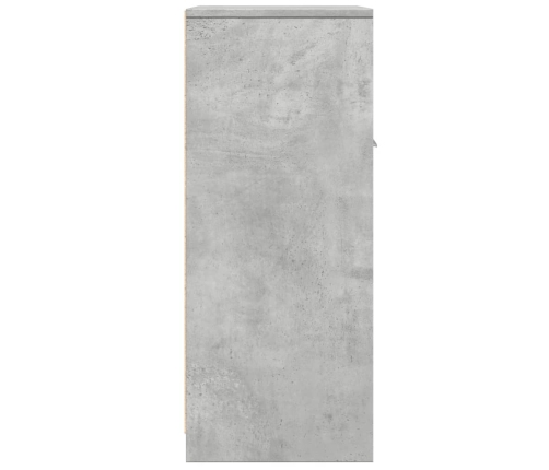 Armario de baño madera contrachapada gris hormigón 60x33x80 cm