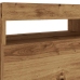 Mueble de TV luces LED madera roble artisan 120x35x40 cm