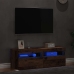 Muebles de TV con luces LED 2 uds madera ingeniería envejecida