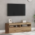 Muebles TV con luces LED 2 uds madera ingeniería roble artisan