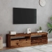 Muebles de TV con luces LED 2 uds madera ingeniería envejecida