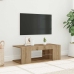 Mueble de TV luces LED madera roble artisan 90x39x30 cm