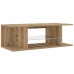 Mueble de TV luces LED madera roble artisan 90x39x30 cm