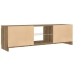 Mueble de TV luces LED madera roble artisan 120x30x36 cm