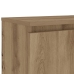 Mueble de TV luces LED madera roble artisan 120x30x36 cm