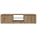 Mueble de TV luces LED madera roble artisan 140x40x35,5 cm