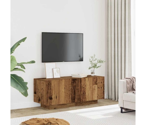 Mueble de TV madera de ingeniería envejecida 100x35x40 cm