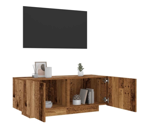 Mueble de TV madera de ingeniería envejecida 100x35x40 cm