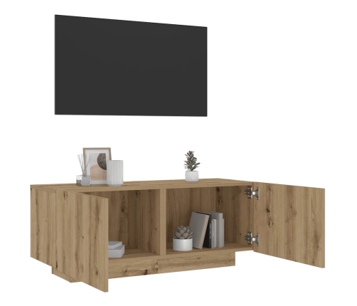 Mueble de TV madera de ingeniería roble artisan 100x35x40 cm