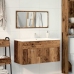 Mueble de baño con espejo de madera antigua madera ingeniería