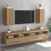 Muebles para TV 2 uds madera roble artisan 30,5x30x60 cm