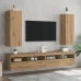 Muebles de TV 2 uds madera roble artisan 30,5x30x90 cm