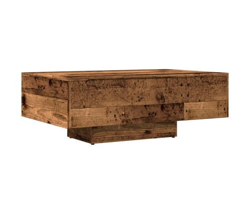 Mesa de centro madera ingeniería madera envejecida 85x55x31 cm