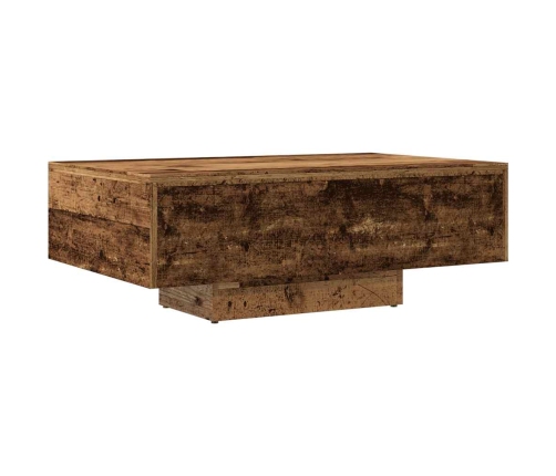 Mesa de centro madera ingeniería madera envejecida 85x55x31 cm