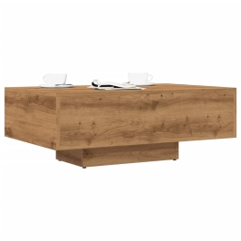 Mesa de centro madera ingeniería roble artisan 85x55x31 cm